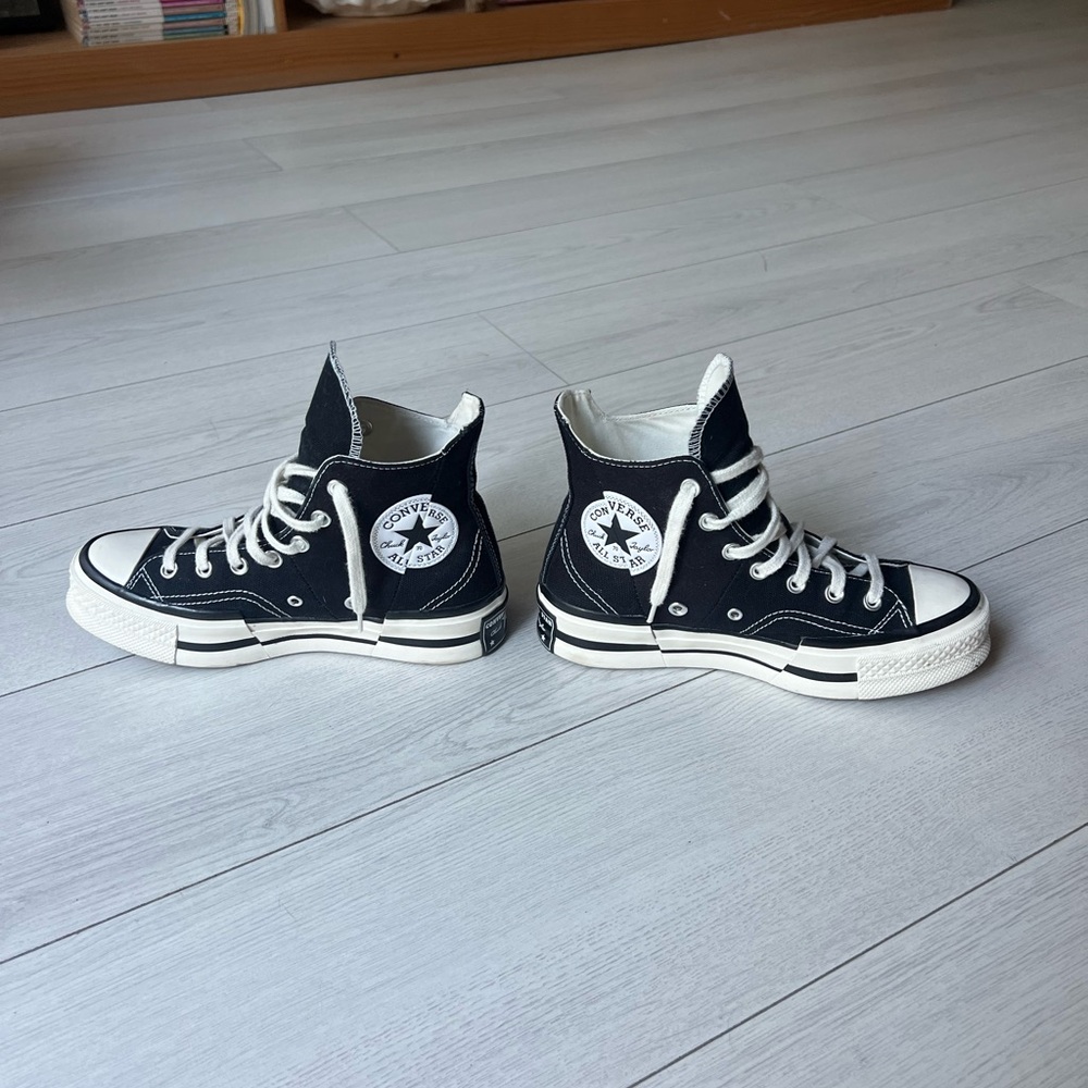 Converse Chuck 7 Plus Black Platform High-Tops Size Women 8 - Picture 10 of 12